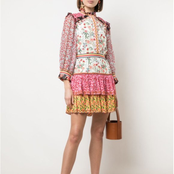 Alice + Olivia | Kathy Tiered Shirtdress - Picture 3 of 11